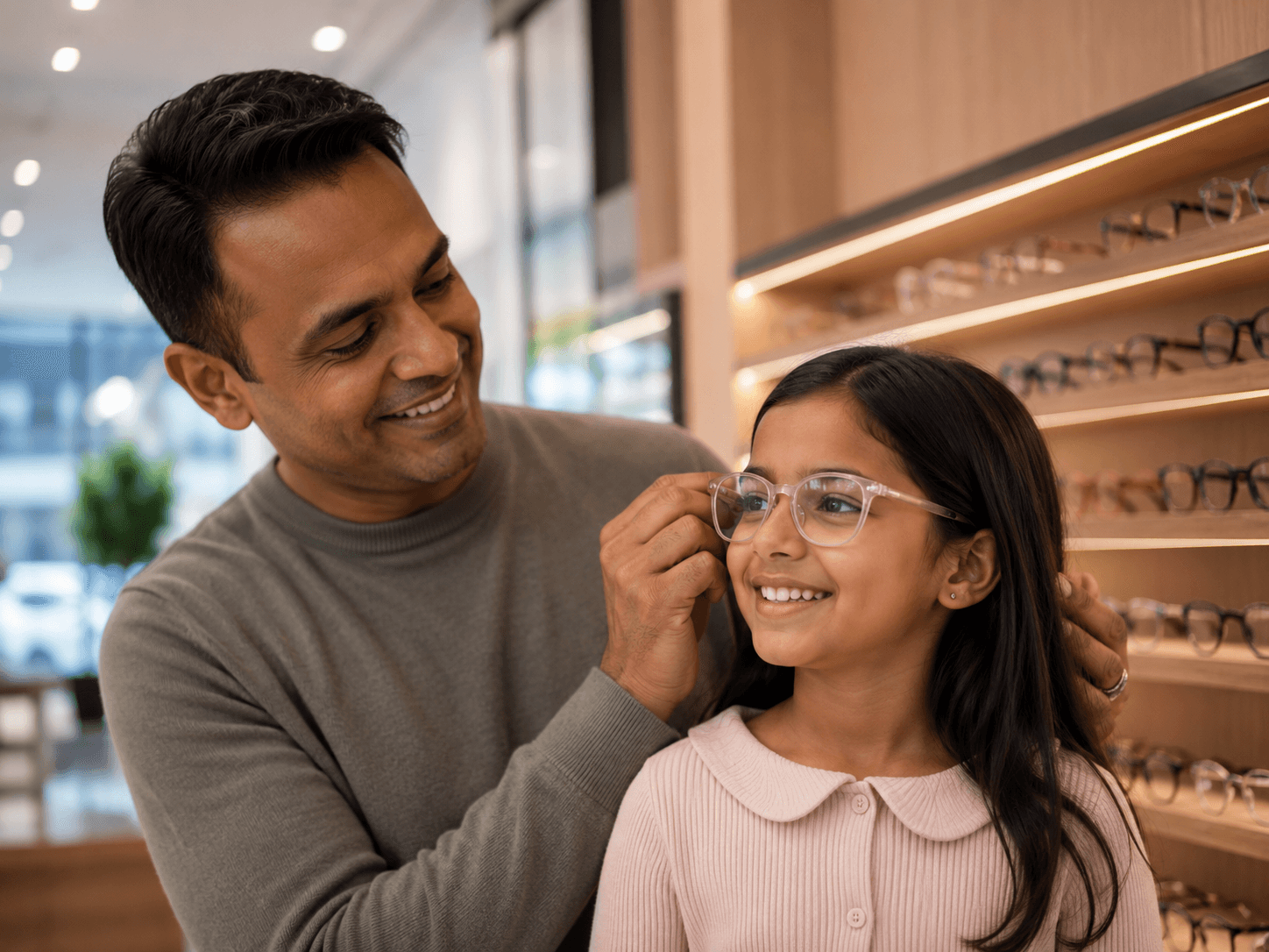 Family consulting with an eye surgeon about cataract surgery