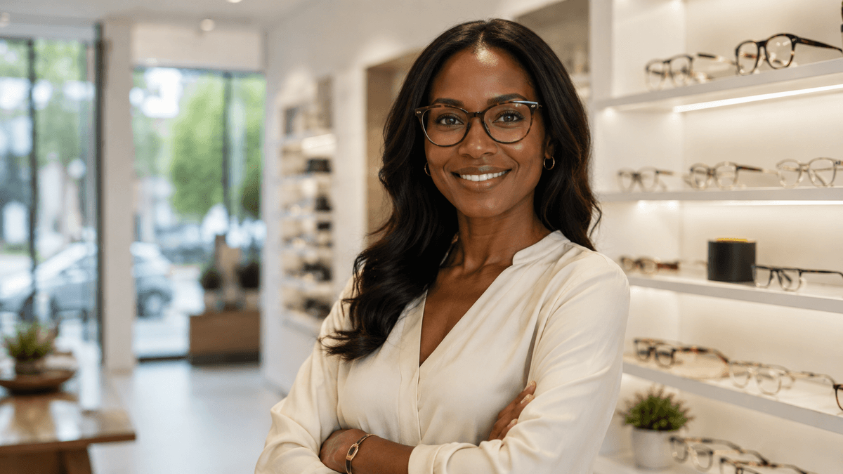 Austin ophthalmologist welcoming a patient at Restivo Laser Vision